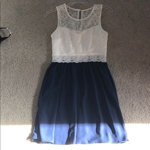 I.N San Francisco navy and cream dress